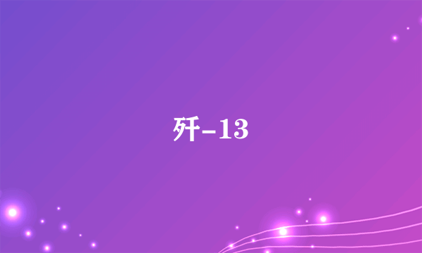 什么是歼-13