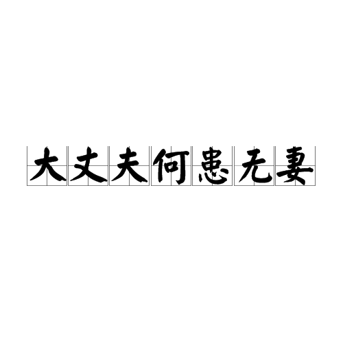 大丈夫何患无妻