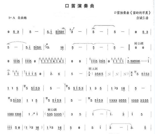 苗岭的早晨（白诚仁创作曲目）