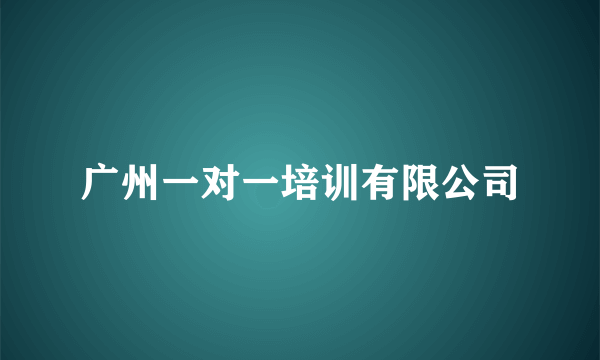 广州一对一培训有限公司