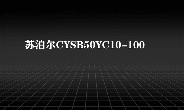 什么是苏泊尔CYSB50YC10-100