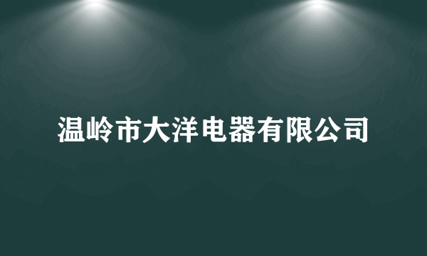 温岭市大洋电器有限公司