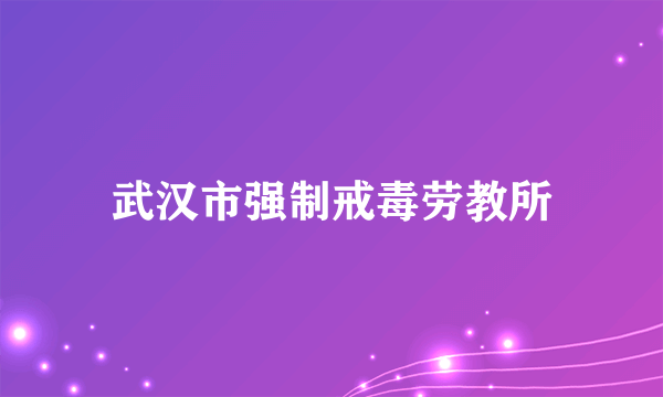 武汉市强制戒毒劳教所