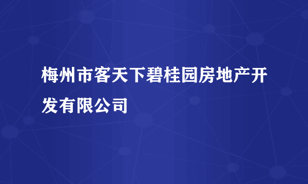 梅州市客天下碧桂园房地产开发有限公司