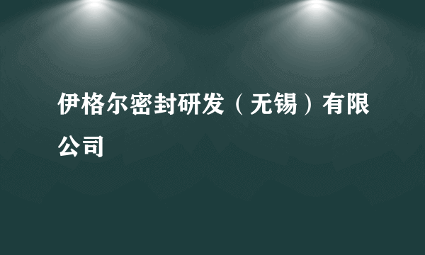 伊格尔密封研发（无锡）有限公司