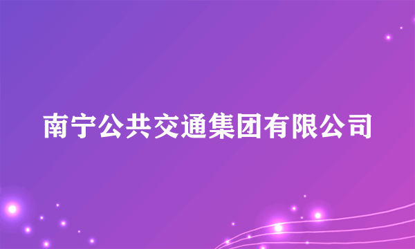 南宁公共交通集团有限公司