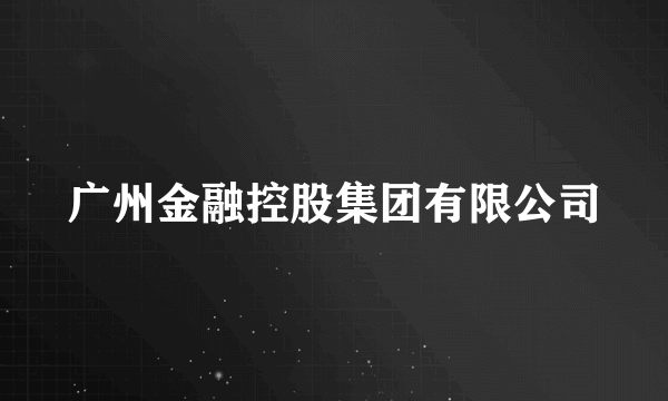 什么是广州金融控股集团有限公司