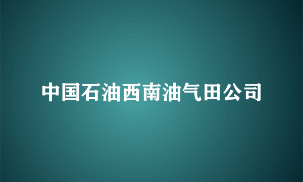 什么是中国石油西南油气田公司