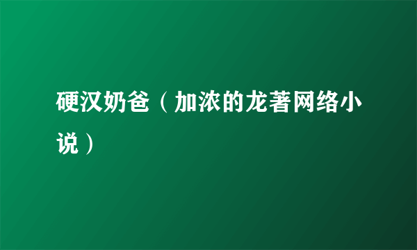 硬汉奶爸（加浓的龙著网络小说）