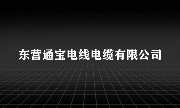 东营通宝电线电缆有限公司