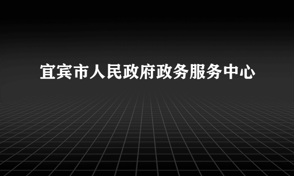 宜宾市人民政府政务服务中心