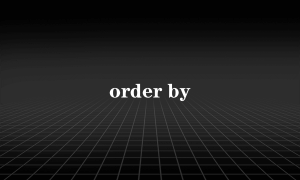 order by