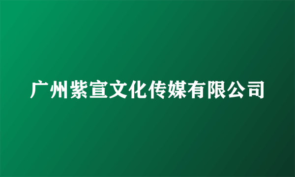 广州紫宣文化传媒有限公司