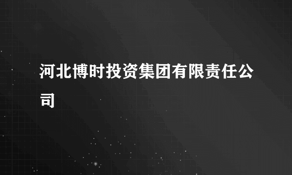 河北博时投资集团有限责任公司