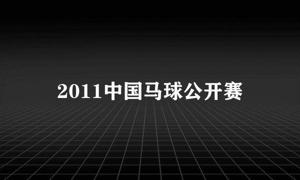 什么是2011中国马球公开赛