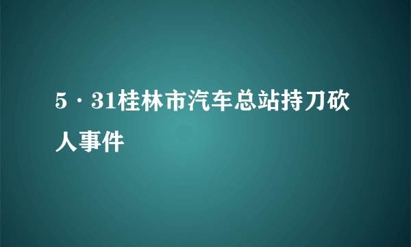 5·31桂林市汽车总站持刀砍人事件