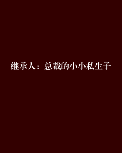 继承人：总裁的小小私生子