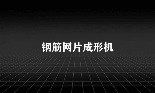 钢筋网片成形机