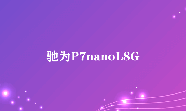 驰为P7nanoL8G