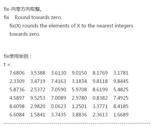 什么是fix函数