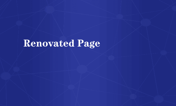 Renovated Page