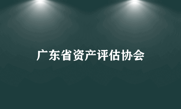 广东省资产评估协会