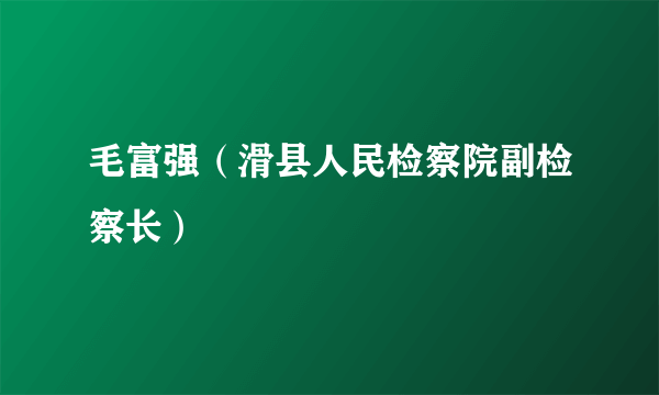 毛富强（滑县人民检察院副检察长）