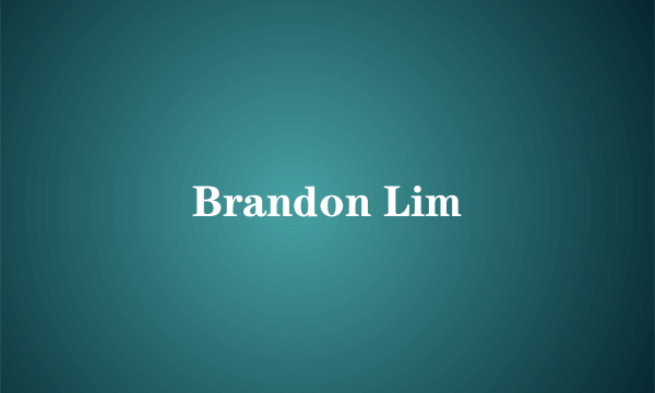 什么是Brandon Lim