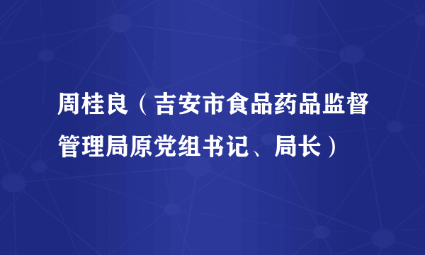 周桂良（吉安市食品药品监督管理局原党组书记、局长）