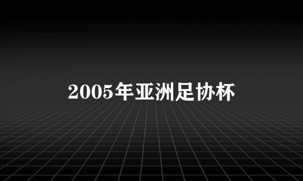 2005年亚洲足协杯