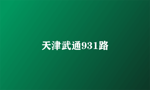 天津武通931路