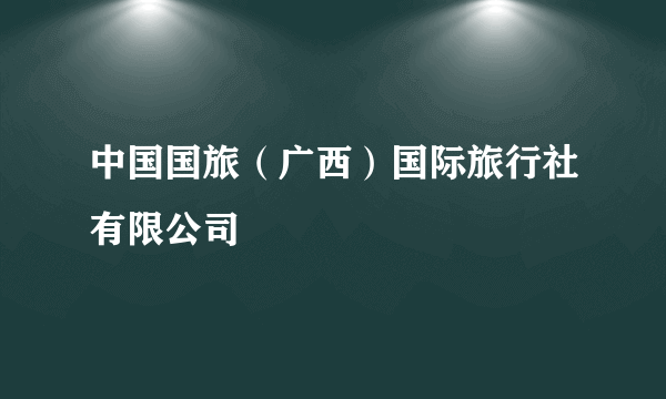 中国国旅（广西）国际旅行社有限公司