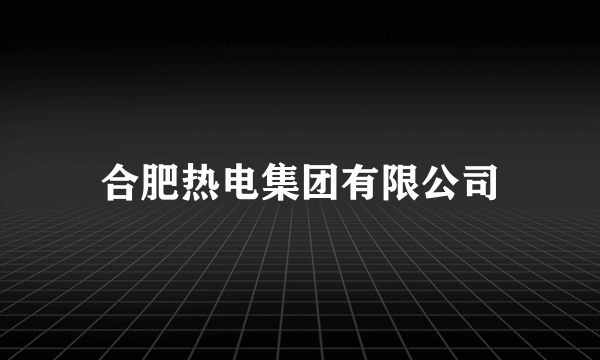 什么是合肥热电集团有限公司