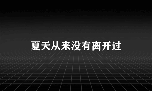 什么是夏天从来没有离开过