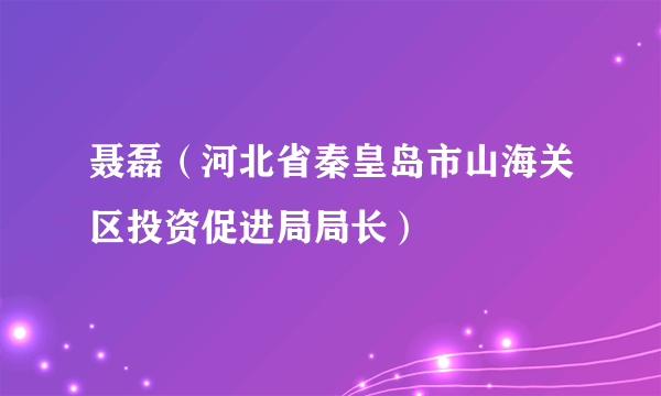 什么是聂磊（河北省秦皇岛市山海关区投资促进局局长）