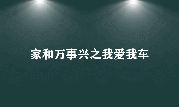 家和万事兴之我爱我车