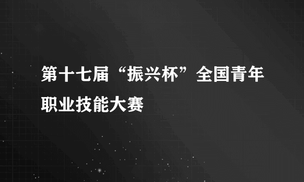 第十七届“振兴杯”全国青年职业技能大赛