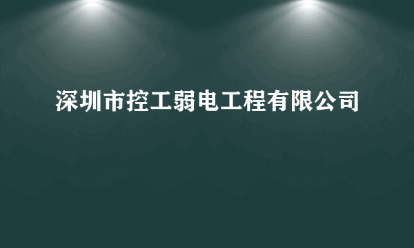 深圳市控工弱电工程有限公司