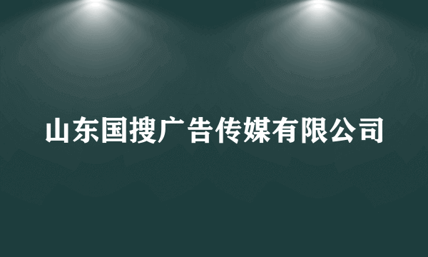 山东国搜广告传媒有限公司