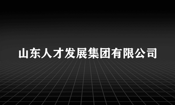 山东人才发展集团有限公司