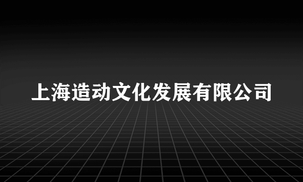 上海造动文化发展有限公司