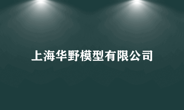 什么是上海华野模型有限公司