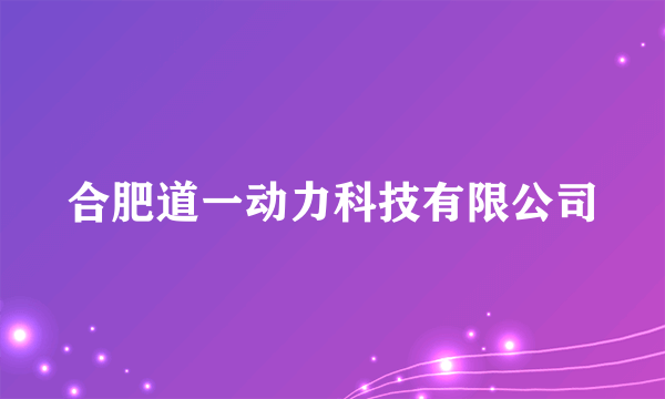 合肥道一动力科技有限公司