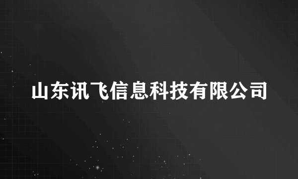 山东讯飞信息科技有限公司