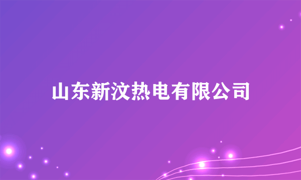 山东新汶热电有限公司