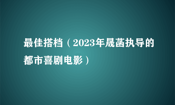 最佳搭档（2023年晟菡执导的都市喜剧电影）