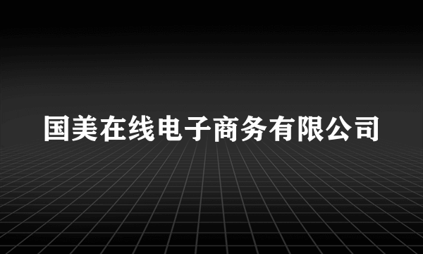 什么是国美在线电子商务有限公司