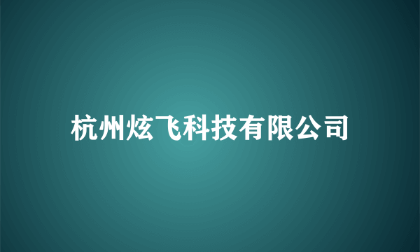 杭州炫飞科技有限公司