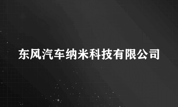 东风汽车纳米科技有限公司