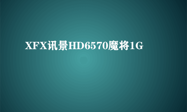 XFX讯景HD6570魔将1G